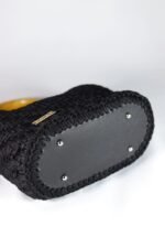 👜 Diagonal Arrow Beaded Bag – Wooden Frame - Image 2