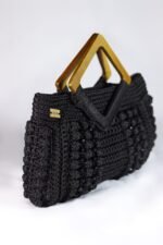 👜 Popcorn Beaded Bag – Wooden Handle - Image 3