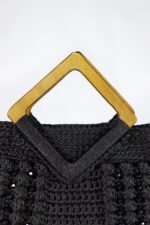 👜 Popcorn Beaded Bag – Wooden Handle - Image 5