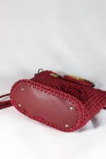 👜 Wooden Handle Bag – Polyester Macramé - Image 5