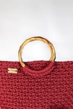👜 Wooden Handle Bag – Polyester Macramé - Image 4