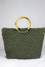 👜 Wooden Handle Bag – Wavy Stone Chain - Image 5