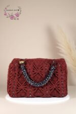 👜 Bibona Beaded Bag – Crystal Beaded Handle