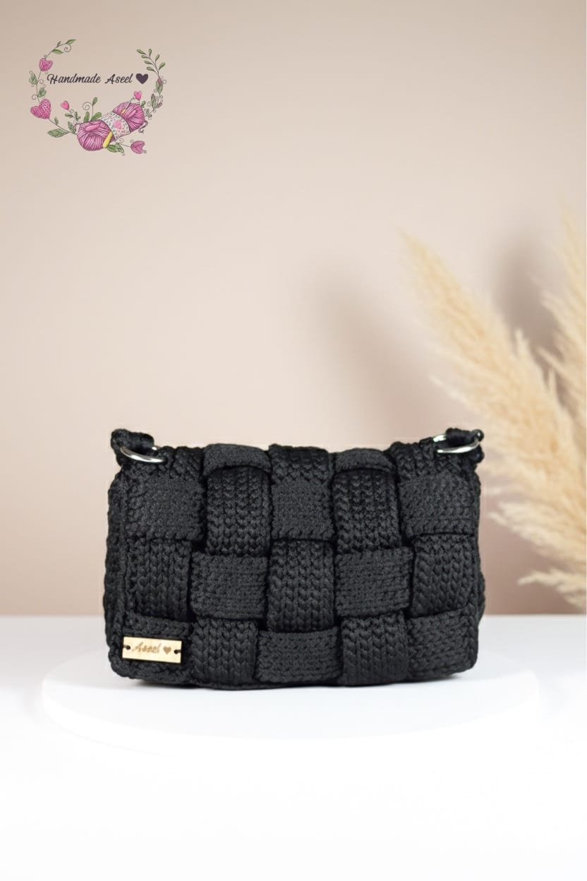 WhatsApp Image 2026-03-07 at 1.40.04 AM 👜 Square Pattern Bag – Polyester Macramé - Image 1