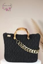 👜 Wheat Pattern Bag – Polyester Macramé