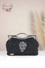 👜 Frame Bag – Crystal Brooch (Large Size)