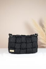 👜 Square Pattern Bag – Polyester Macramé - Image 2